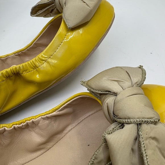Prada Women's Yellow Ballet Flats size 38.5 EU - Picture 8 of 12